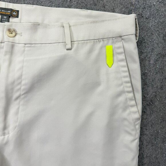 Peter Millar Salem Performance Golf Shorts Men 38 Beige 9" Crown Sport b098 - Picture 3 of 16